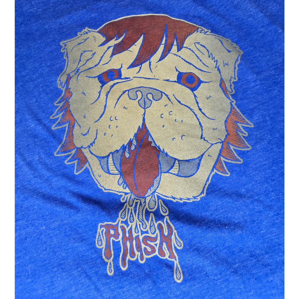 Phish Bull Dog Blue Ladies Shirt Medium Trey Mike Fish Page